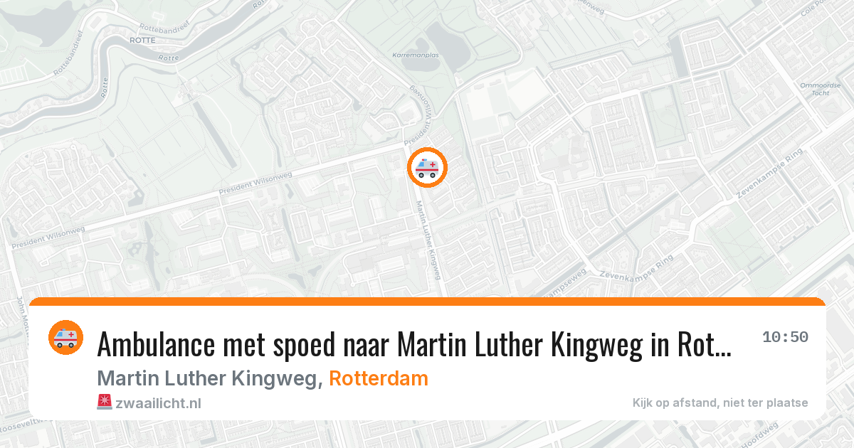 Ambulance met spoed naar Martin Luther Kingweg in Rotterdam — 27 apr 2026