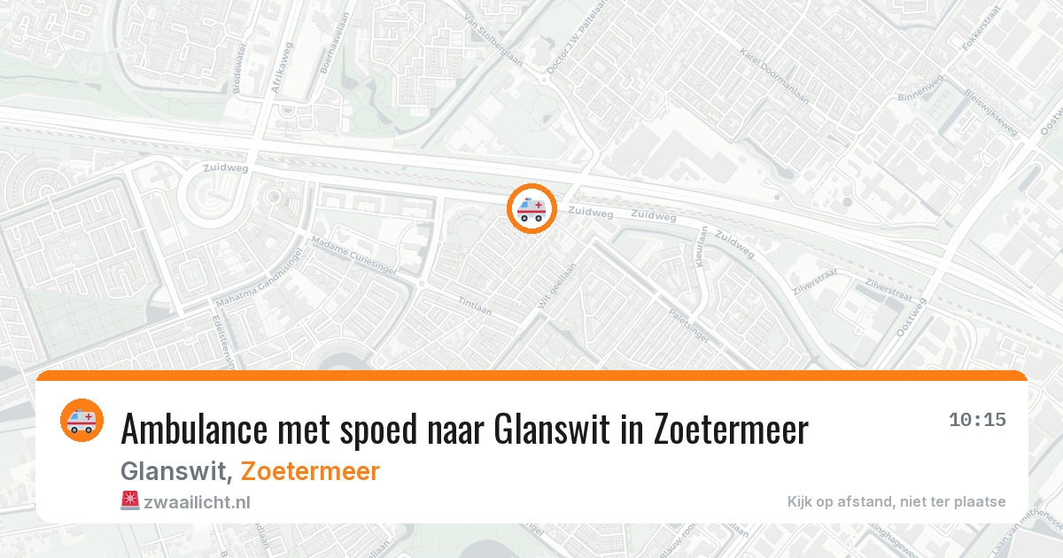 Ambulance met spoed naar Glanswit in Zoetermeer — 25 jan 2026