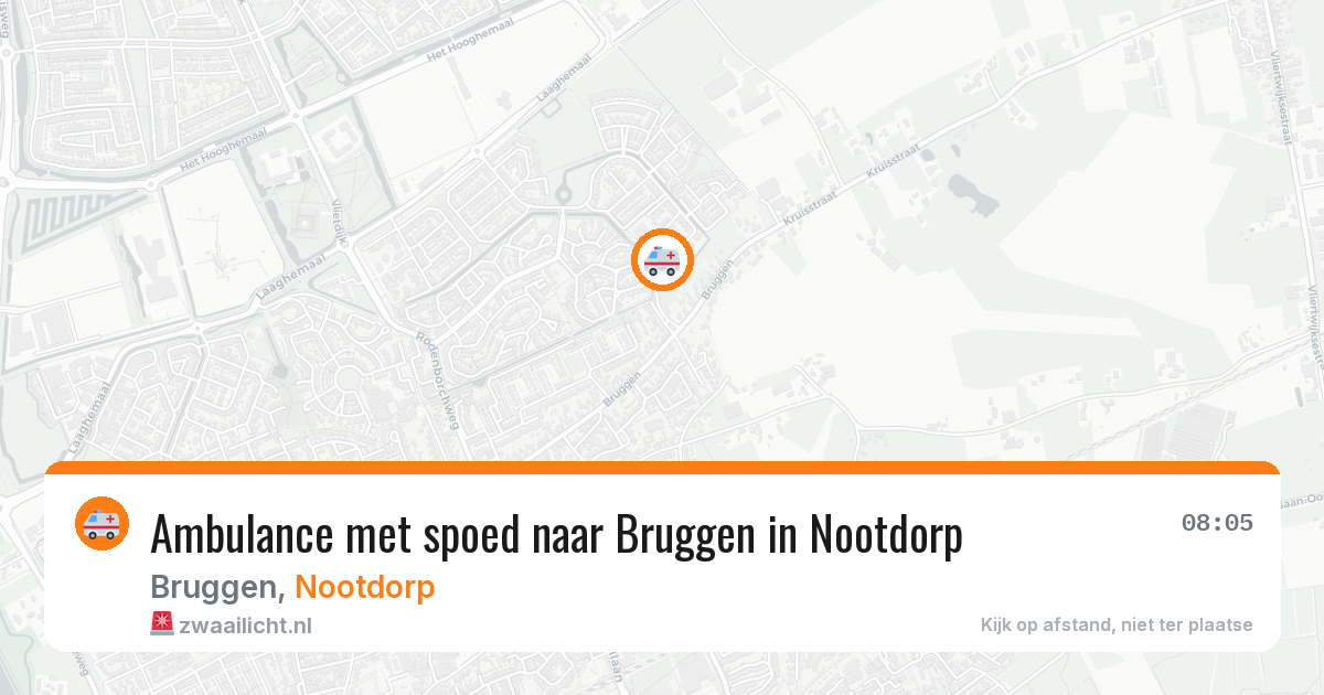 Ambulance met spoed naar Bruggen in Nootdorp — 14 aug 2026