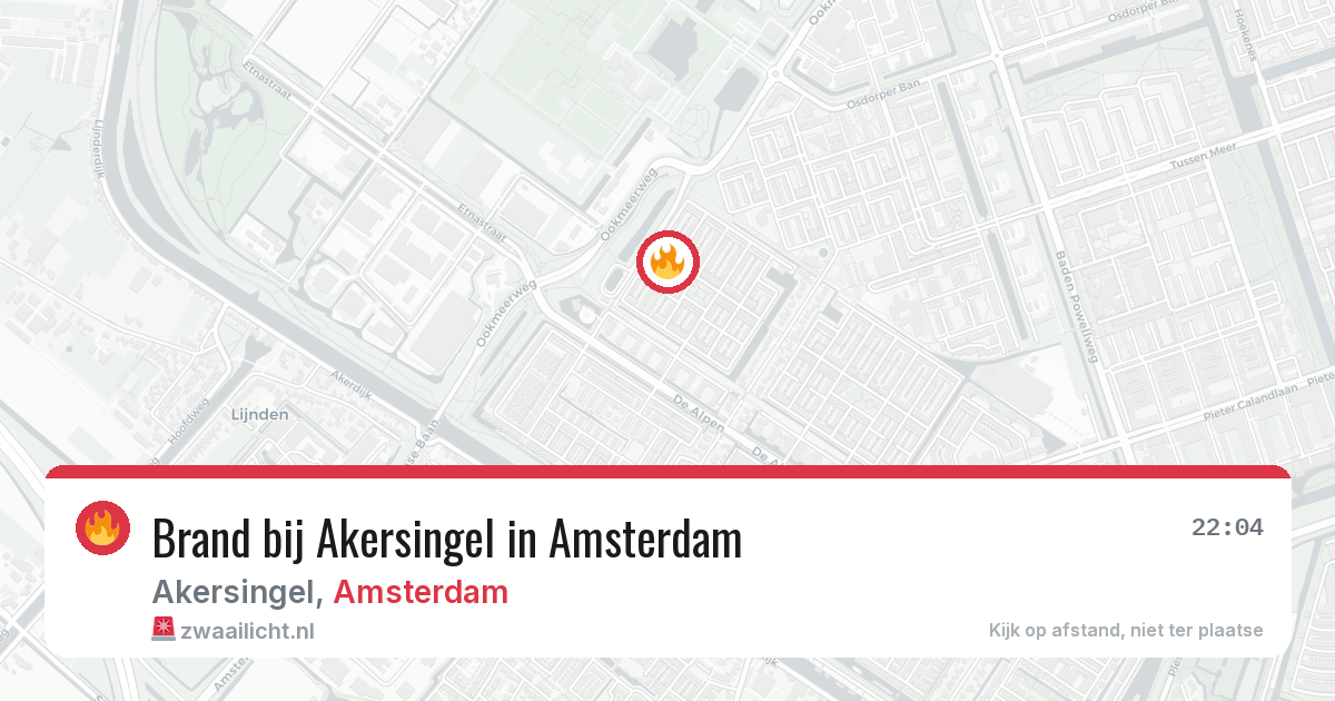 Brand bij Akersingel in Amsterdam — 24 jun 2026