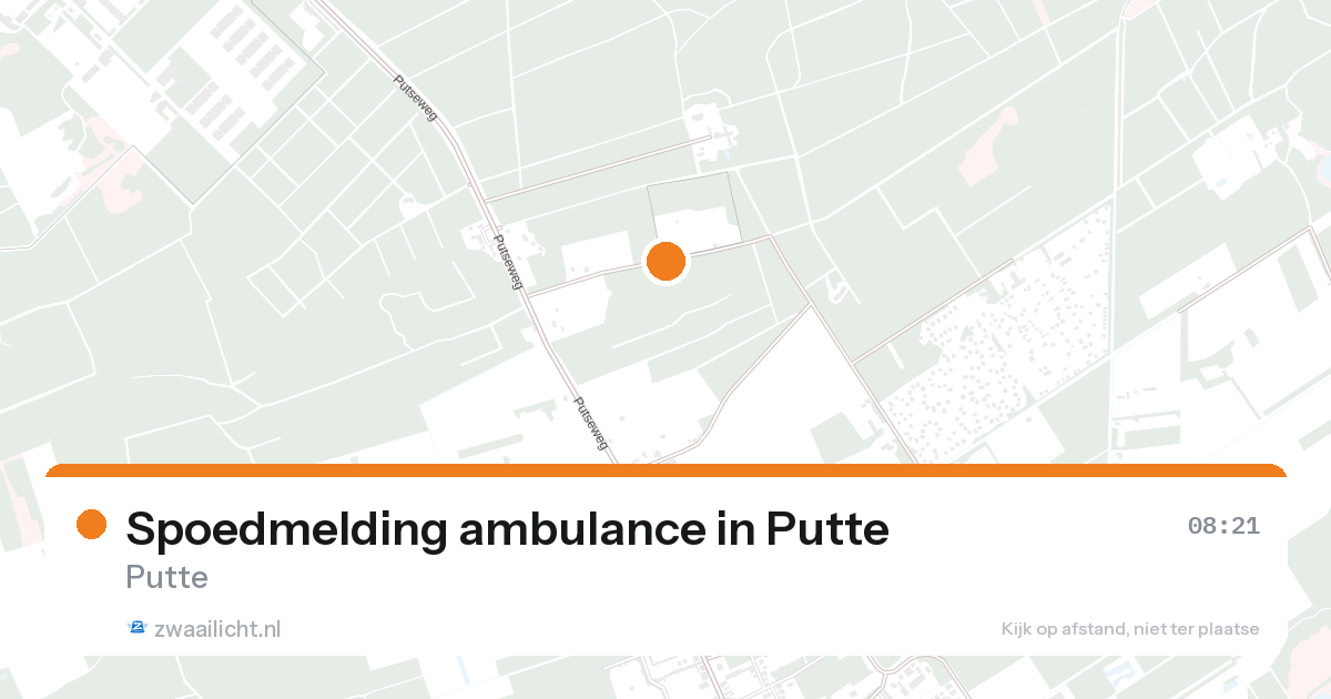 Spoedmelding ambulance in Putte — 28 aug 2026