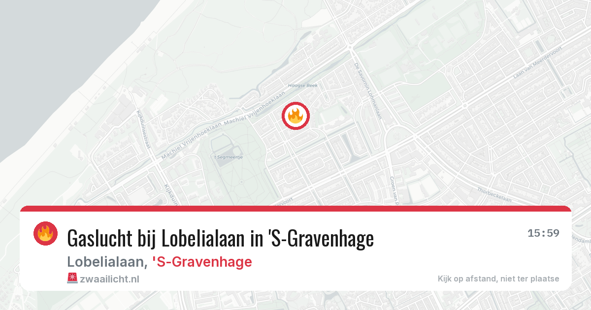 Gaslucht bij Lobelialaan in 'S-Gravenhage — 27 jun 2026