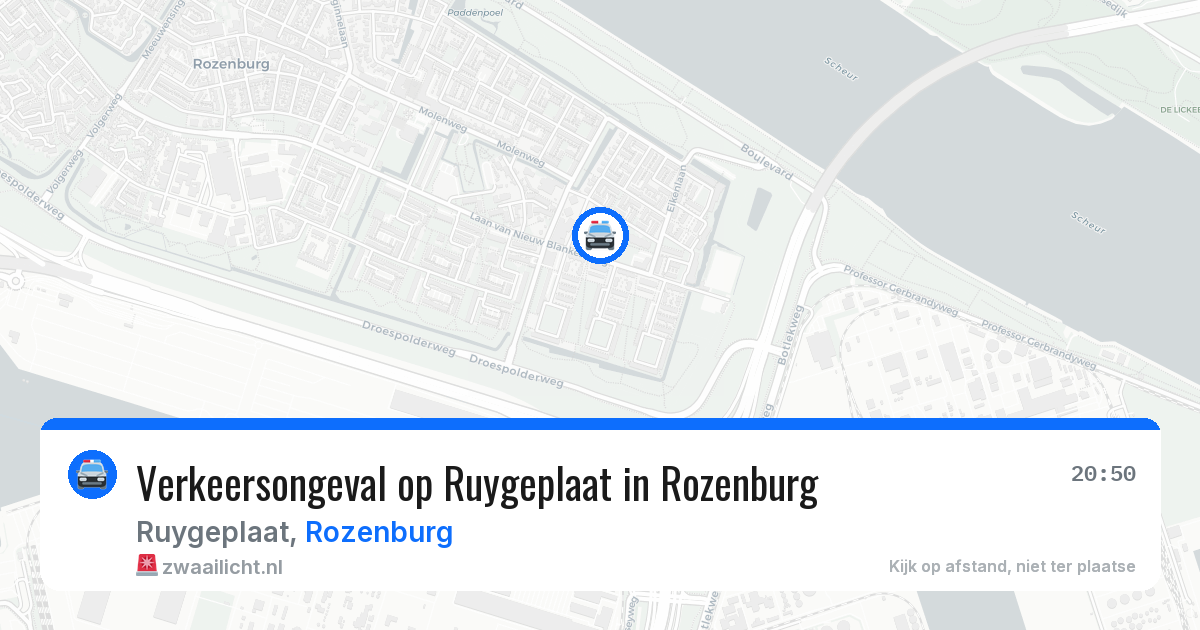 Verkeersongeval op Ruygeplaat in Rozenburg — 14 aug 2026