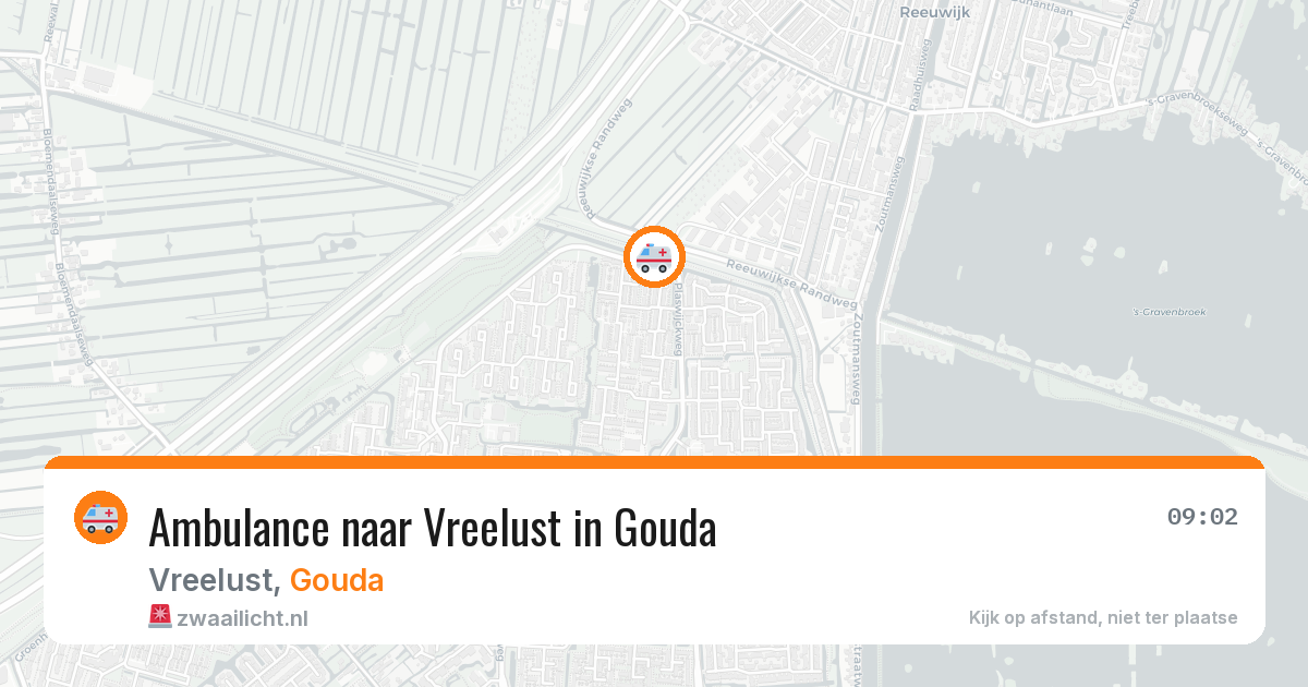 Ambulance naar Vreelust in Gouda — 22 jun 2026