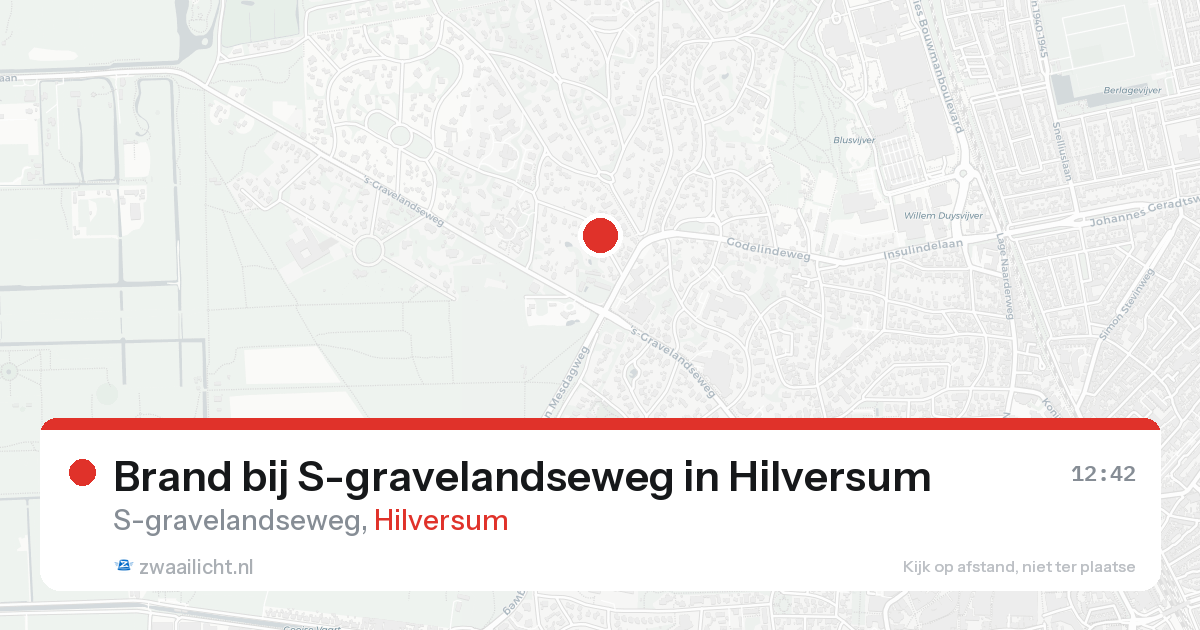 Brand bij S-gravelandseweg in Hilversum — 25 aug 2026