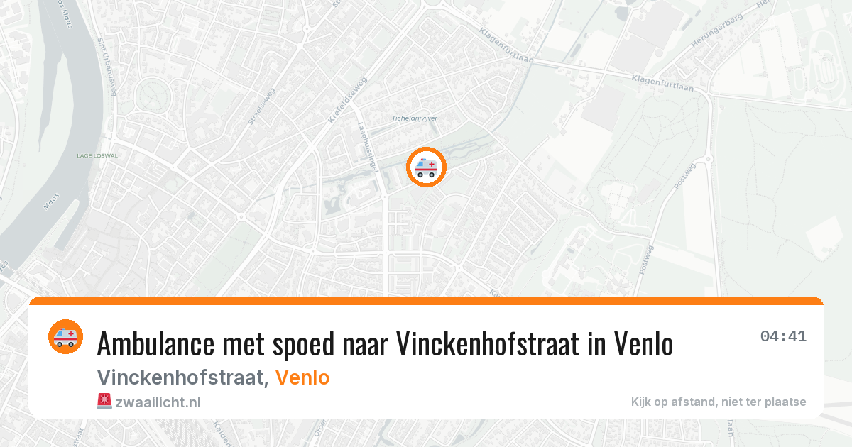 Ambulance met spoed naar Vinckenhofstraat in Venlo — 2 aug 2026