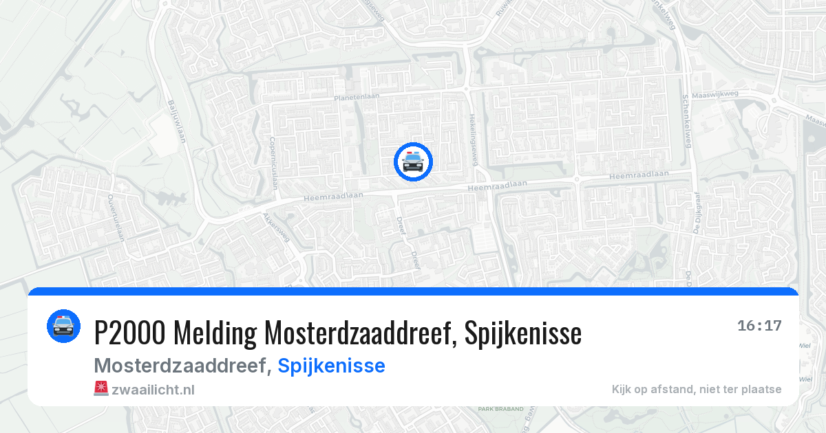 P2000 Melding Mosterdzaaddreef, Spijkenisse — 2 aug 2026