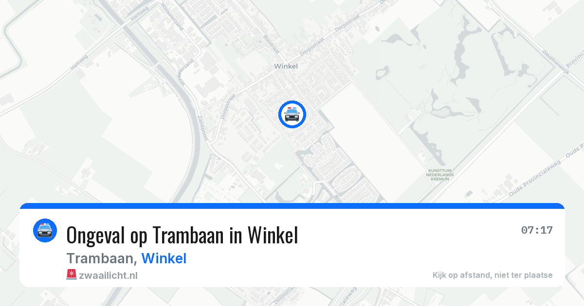 Ongeval op Trambaan in Winkel — 24 mrt 2026