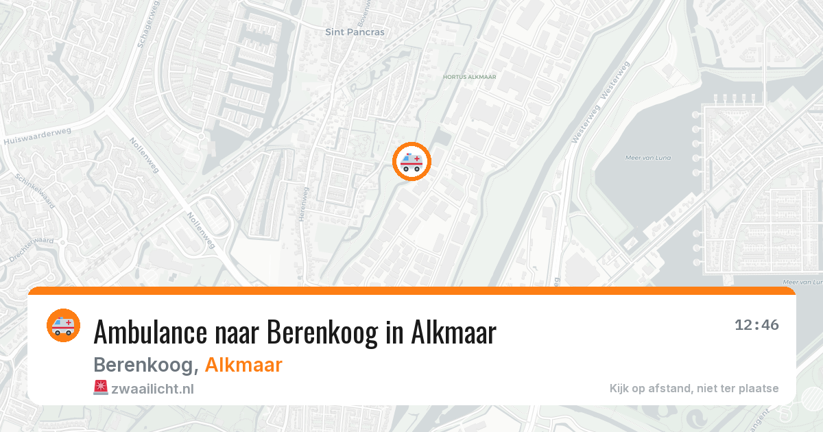 Ambulance naar Berenkoog in Alkmaar — 29 jan 2026