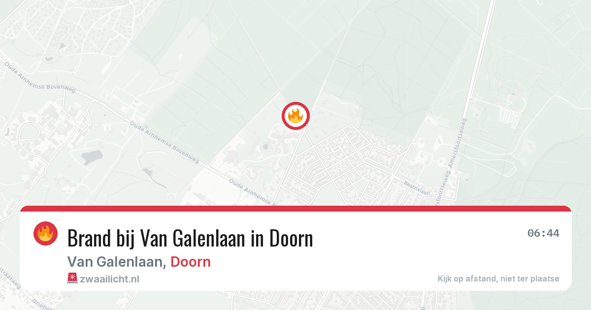 Brand bij Van Galenlaan in Doorn — 25 mrt 2026