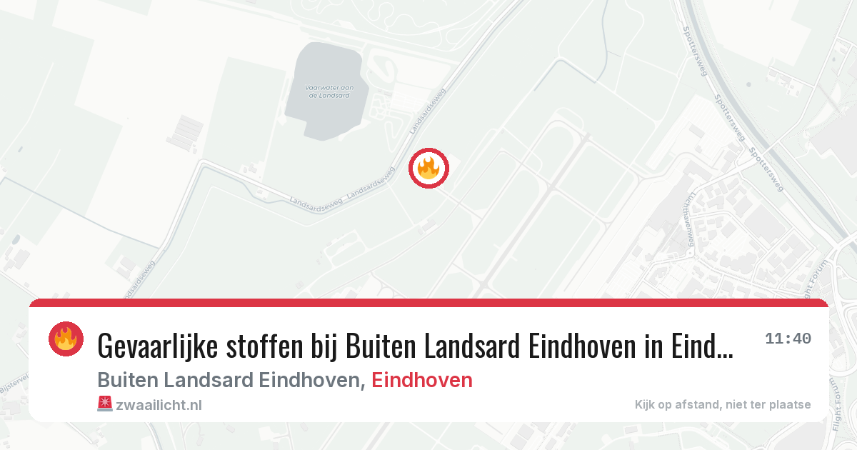Gevaarlijke stoffen bij Buiten Landsard Eindhoven in Eindhoven — 29 apr 2026