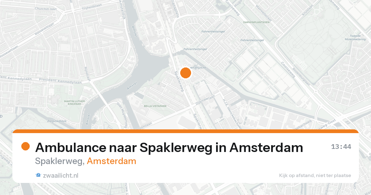 Ambulance naar Spaklerweg in Amsterdam — 23 aug 2026