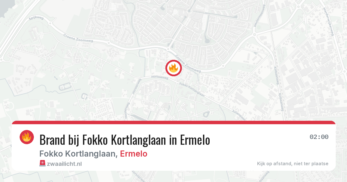 Brand bij Fokko Kortlanglaan in Ermelo — 25 apr 2026