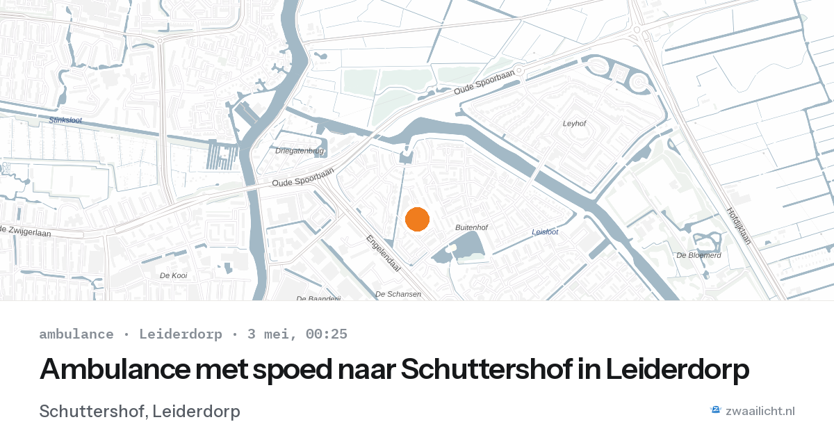 Ambulance met spoed naar Schuttershof in Leiderdorp — 2 mei 2026