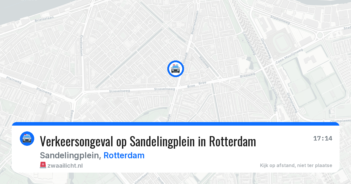 Verkeersongeval op Sandelingplein in Rotterdam — 31 mrt 2026