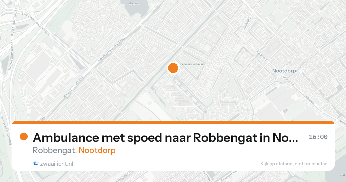 Ambulance met spoed naar Robbengat in Nootdorp — 19 aug 2026