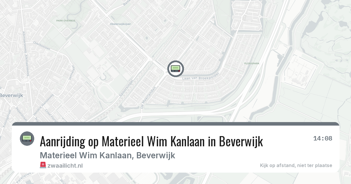 Aanrijding op Materieel Wim Kanlaan in Beverwijk — 7 feb 2026