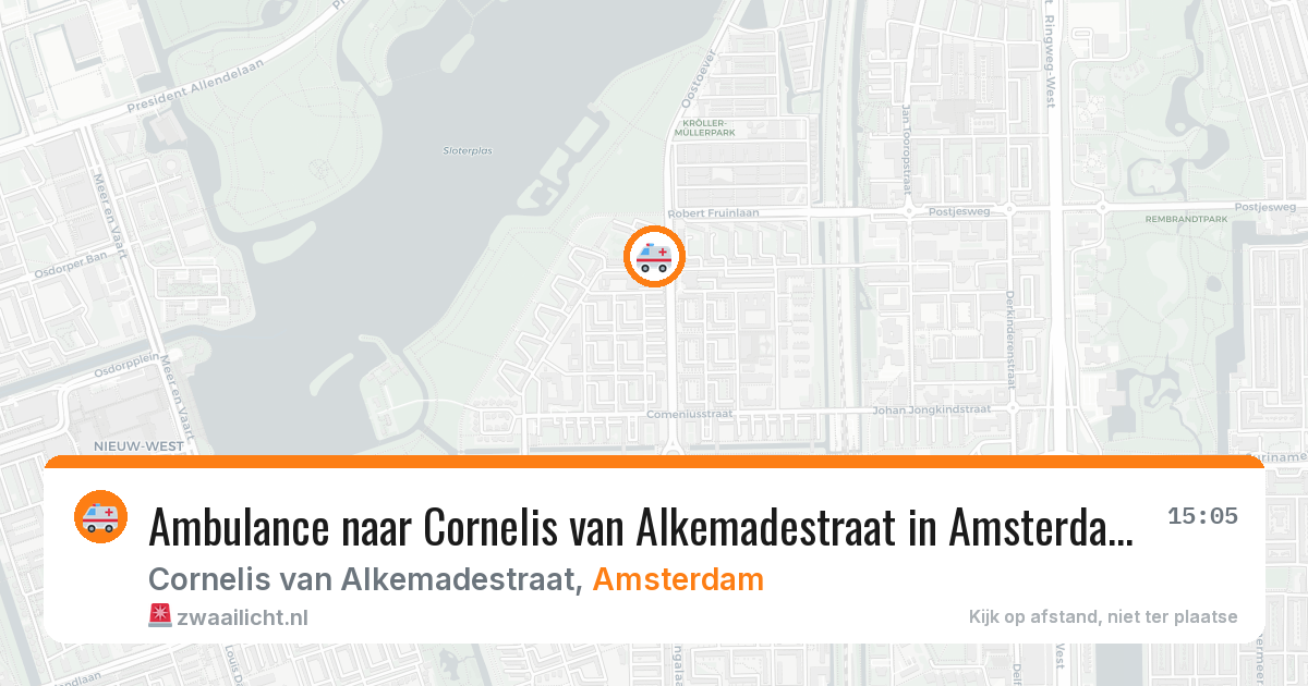 Ambulance naar Cornelis van Alkemadestraat in Amsterdam — 17 jun 2026
