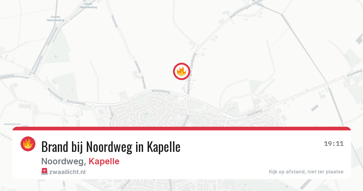 Brand bij Noordweg in Kapelle — 23 jun 2026
