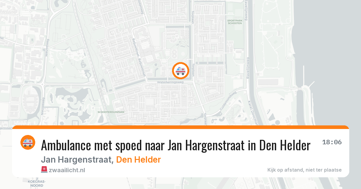 Ambulance met spoed naar Jan Hargenstraat in Den Helder — 26 apr 2026