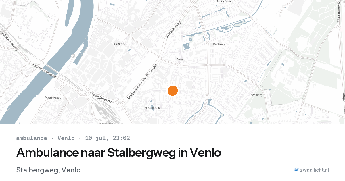 Ambulance naar Stalbergweg in Venlo — 10 jul 2026