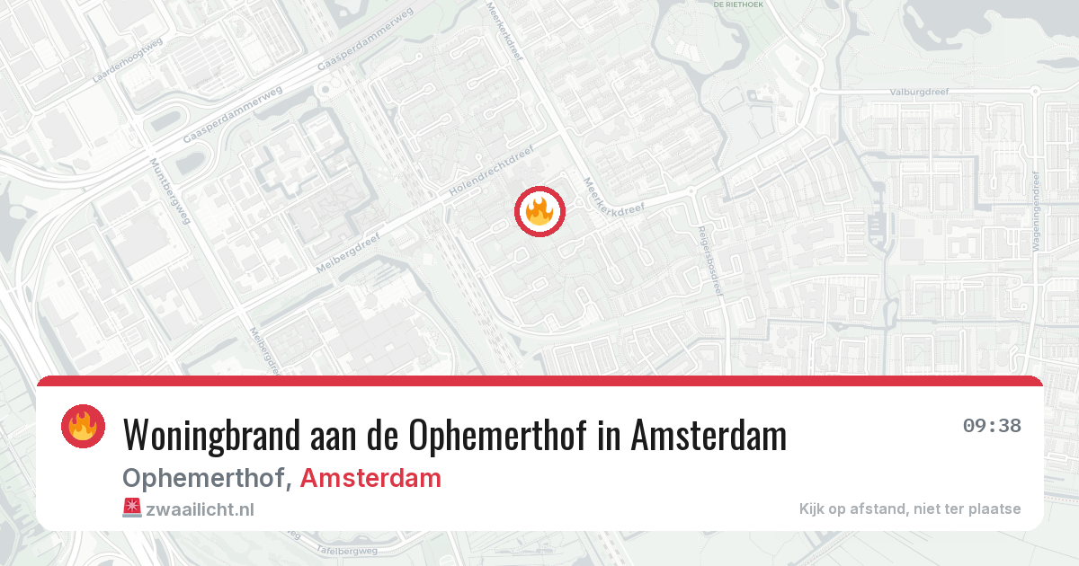 Woningbrand aan de Ophemerthof in Amsterdam — 6 mei 2026