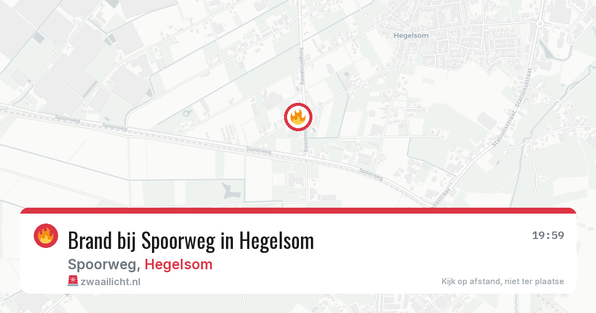Brand bij Spoorweg in Hegelsom — 28 mei 2026