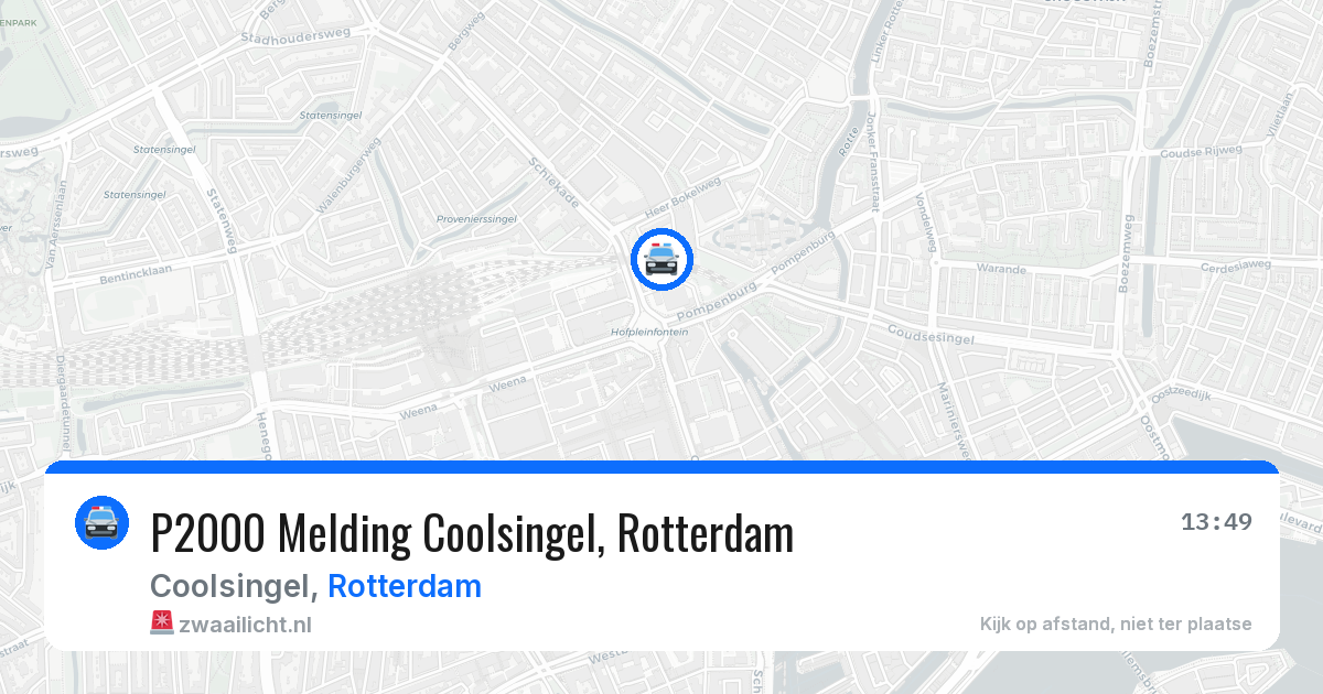 P2000 Melding Coolsingel, Rotterdam — 9 aug 2026