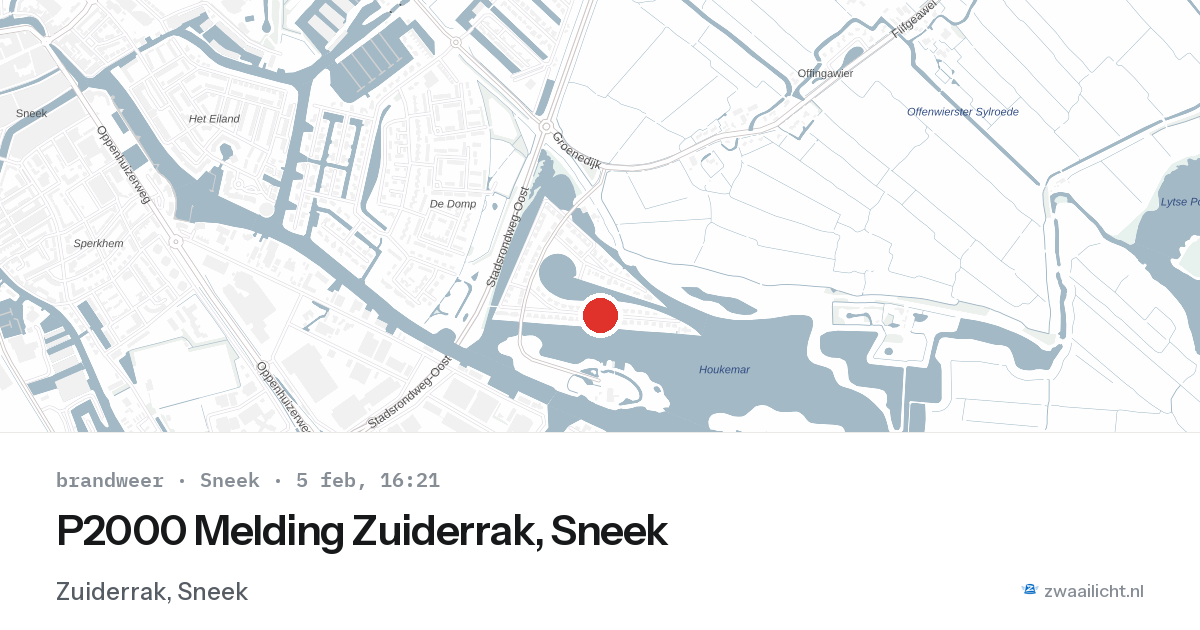 P2000 Melding Zuiderrak, Sneek — 5 feb 2026