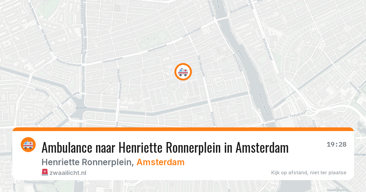 Ambulance naar Henriette Ronnerplein in Amsterdam — 6 aug 2026