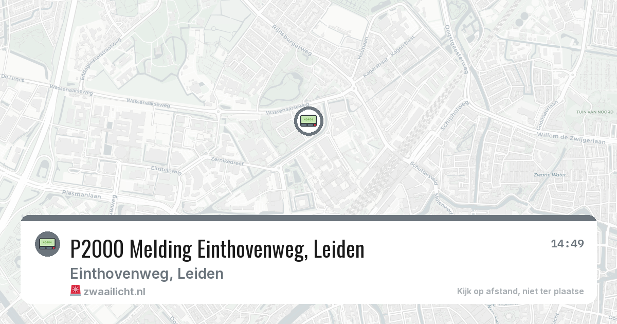 P2000 Melding Einthovenweg, Leiden — 5 apr 2026