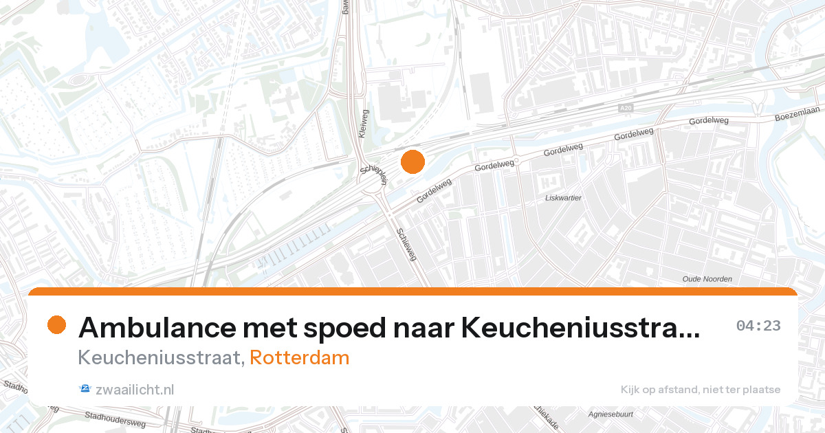 Ambulance met spoed naar Keucheniusstraat in Rotterdam — 20 jul 2026