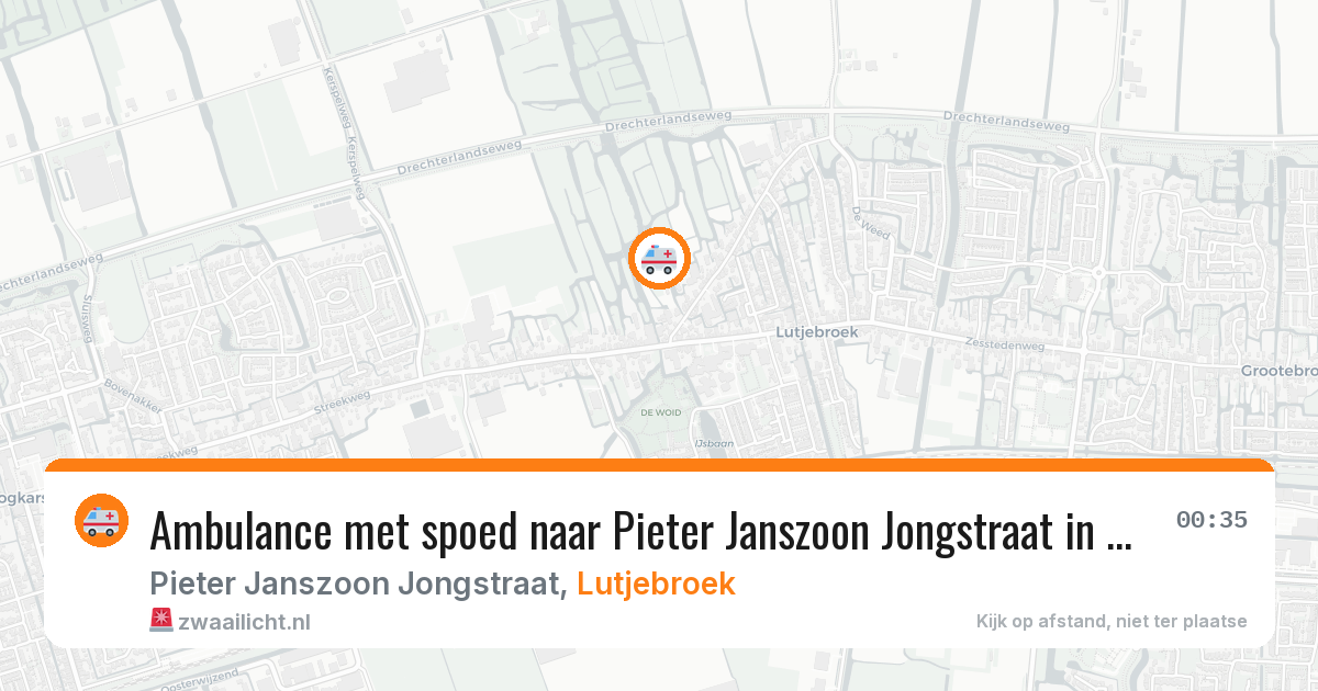 Ambulance met spoed naar Pieter Janszoon Jongstraat in Lutjebroek — 24 apr 2026