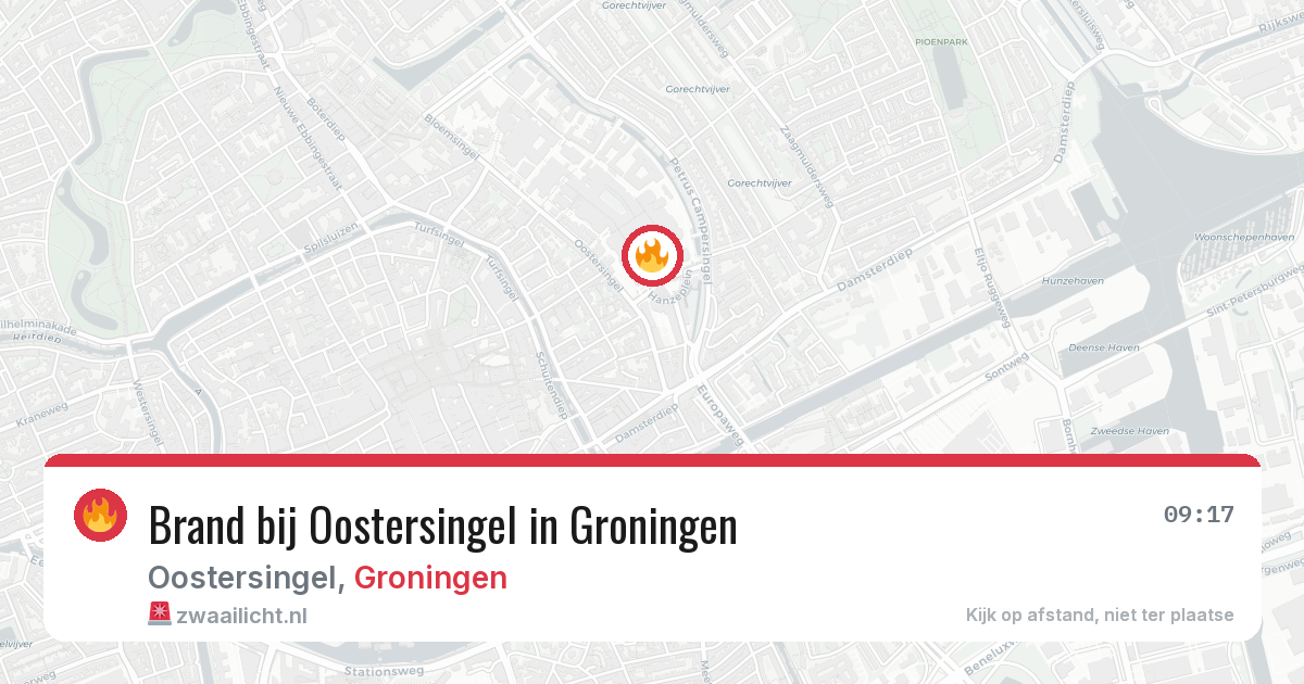 Brand bij Oostersingel in Groningen — 3 jun 2026
