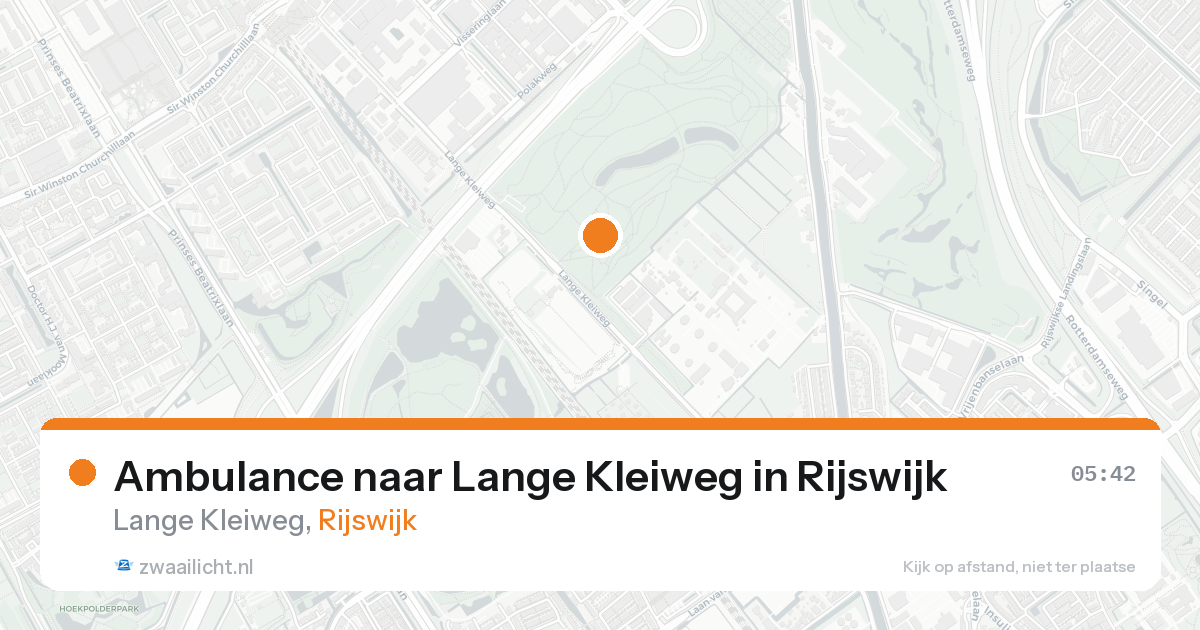 Ambulance naar Lange Kleiweg in Rijswijk — 26 aug 2026