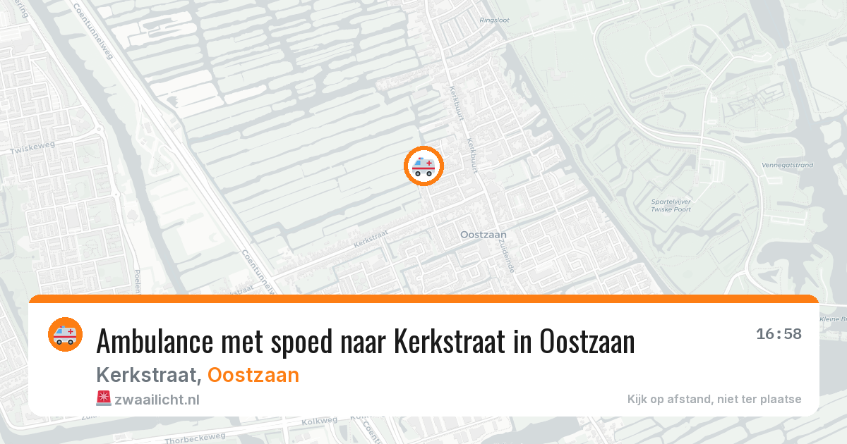 Ambulance met spoed naar Kerkstraat in Oostzaan — 7 aug 2026