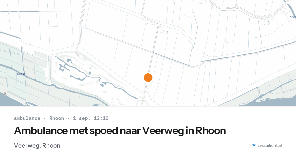 Ambulance met spoed naar Veerweg in Rhoon — 1 sep 2026