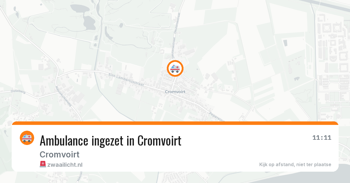 Ambulance ingezet in Cromvoirt — 3 jul 2026