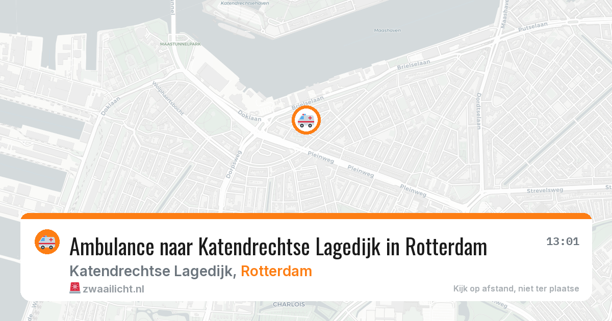 Ambulance naar Katendrechtse Lagedijk in Rotterdam — 14 aug 2026