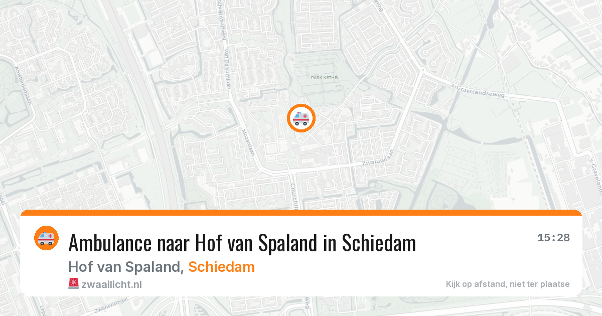 Ambulance naar Hof van Spaland in Schiedam — 22 mei 2026