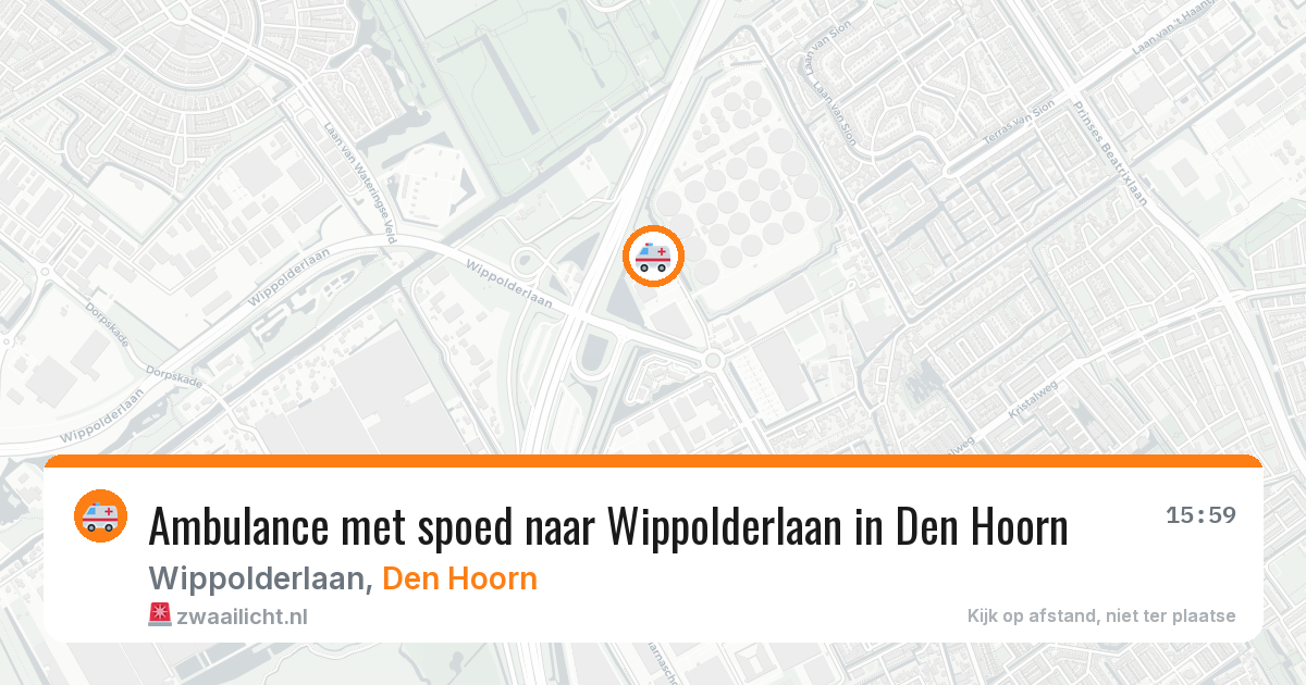 Ambulance met spoed naar Wippolderlaan in Den Hoorn — 28 jul 2026