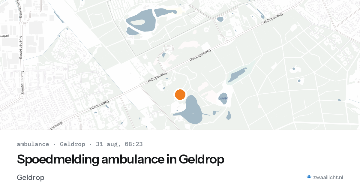 Spoedmelding ambulance in Geldrop — 31 aug 2026