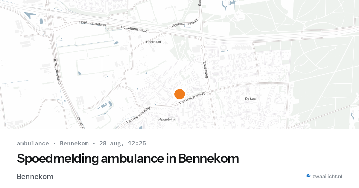 Spoedmelding ambulance in Bennekom — 28 aug 2026