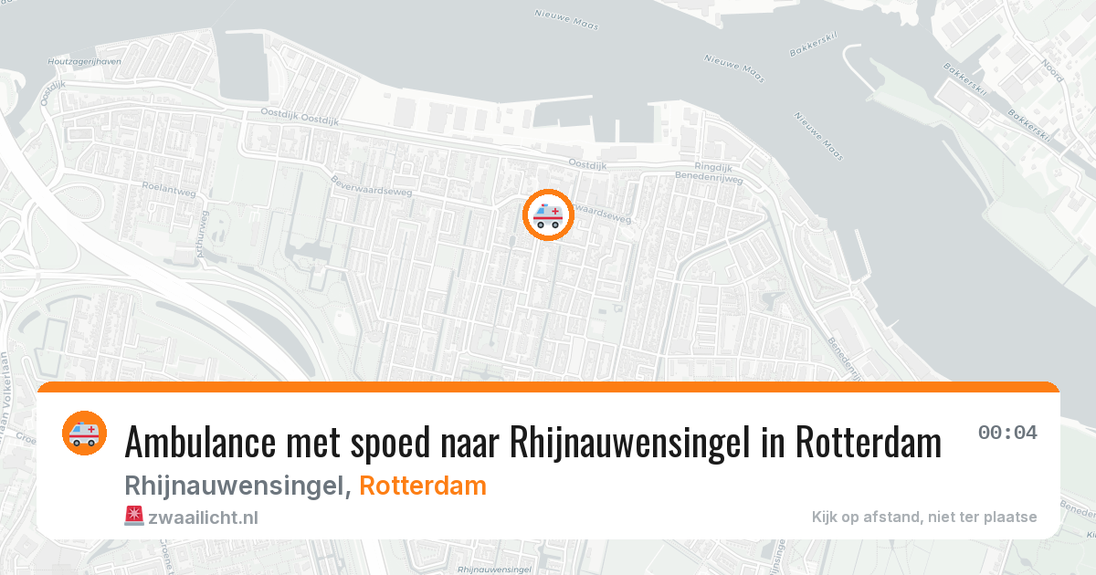 Ambulance met spoed naar Rhijnauwensingel in Rotterdam — 28 apr 2026