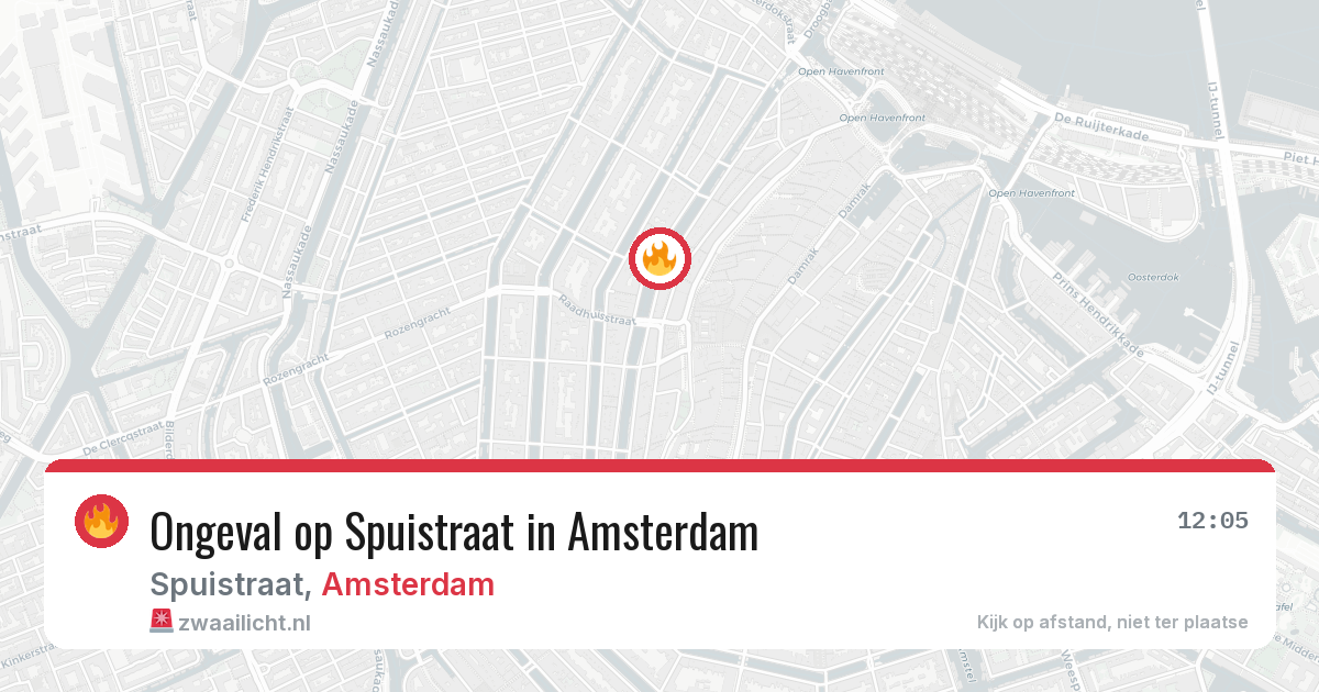 Ongeval op Spuistraat in Amsterdam — 7 jun 2026