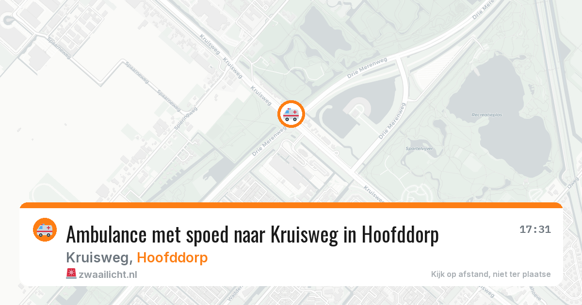 Ambulance met spoed naar Kruisweg in Hoofddorp — 24 mei 2026