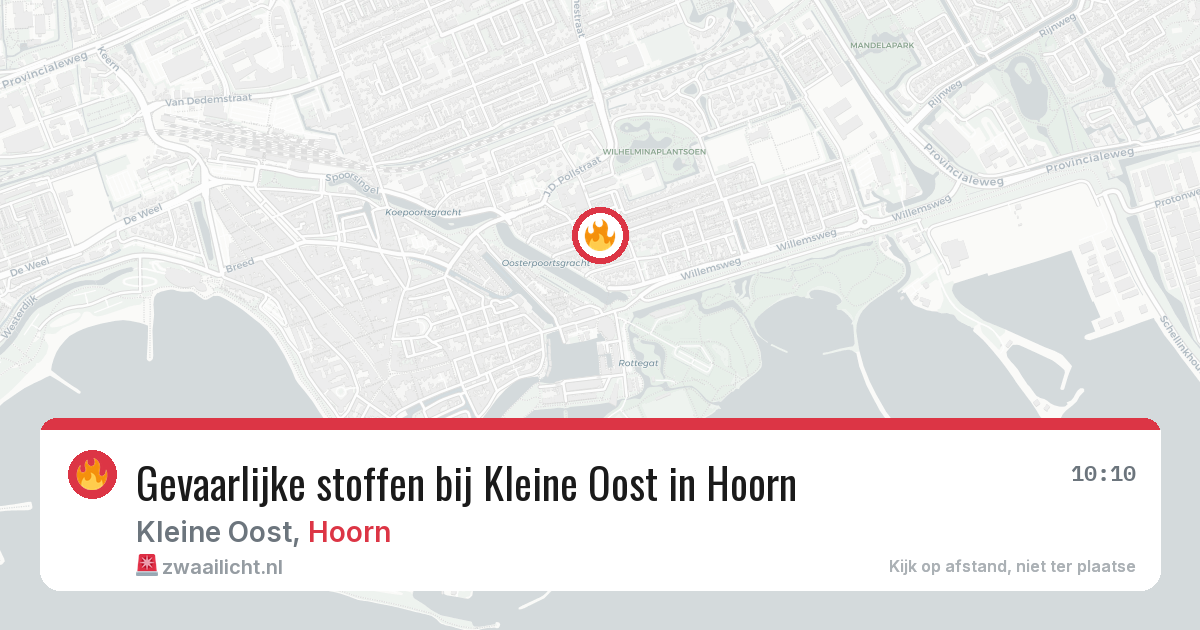 Gevaarlijke stoffen bij Kleine Oost in Hoorn — 9 mrt 2026