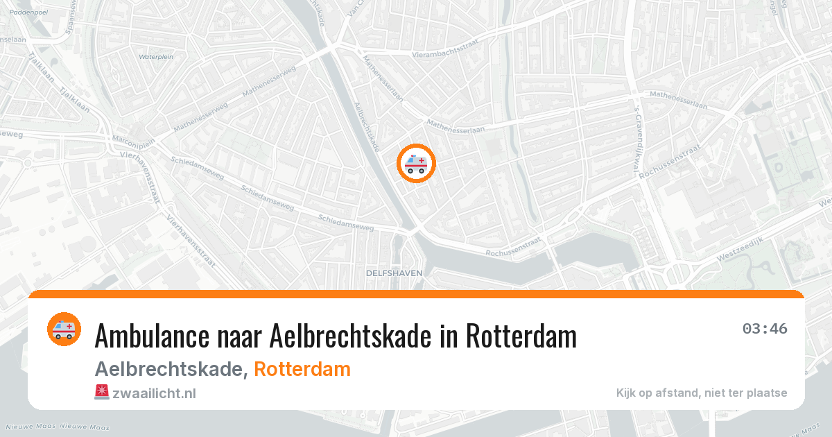 Ambulance naar Aelbrechtskade in Rotterdam — 4 apr 2026