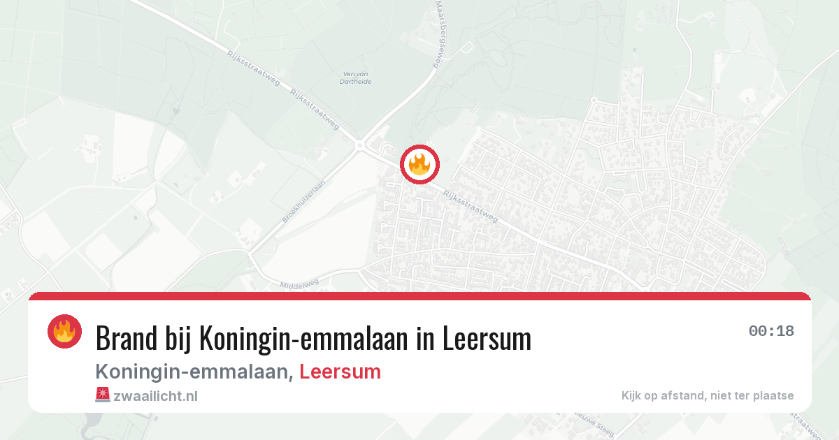 Brand bij Koningin-emmalaan in Leersum — 15 jun 2026