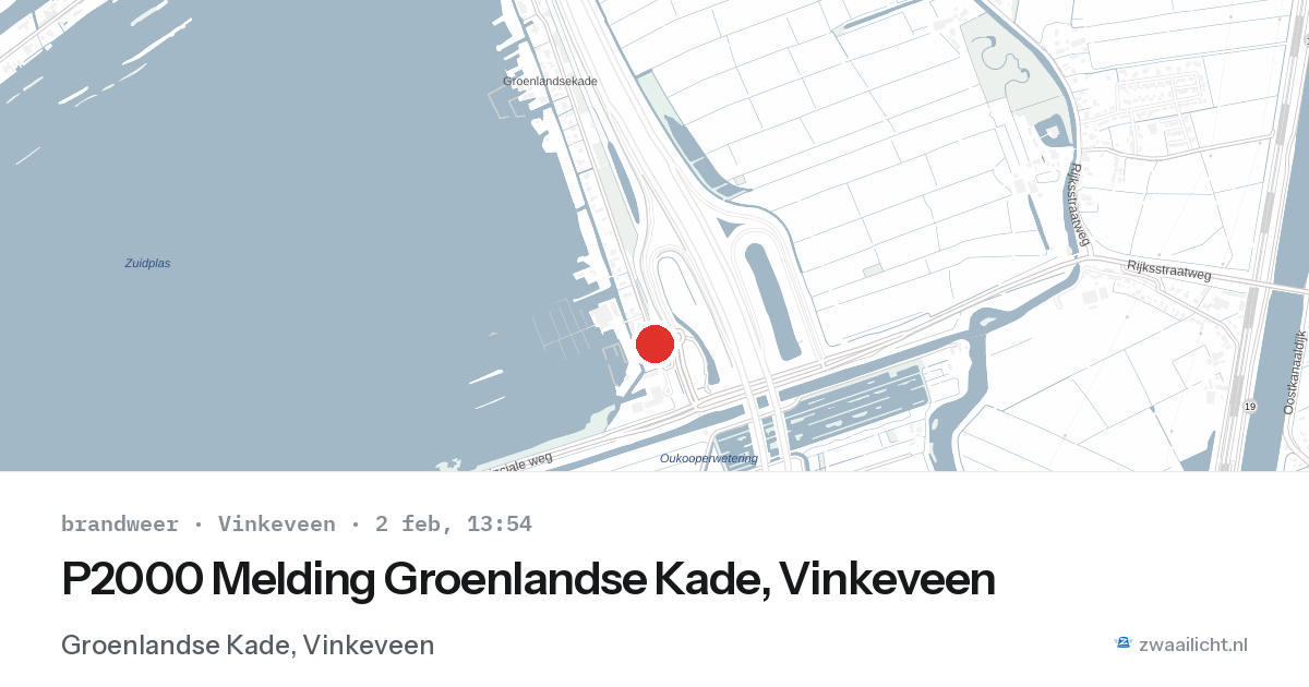 P2000 Melding Groenlandse Kade, Vinkeveen — 2 feb 2026